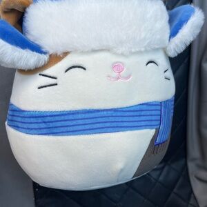 Squishmallows White and Blue Cat Plush